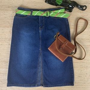 Paris Blues Dark Wash Five Pocket Denim Skirt Sz 3